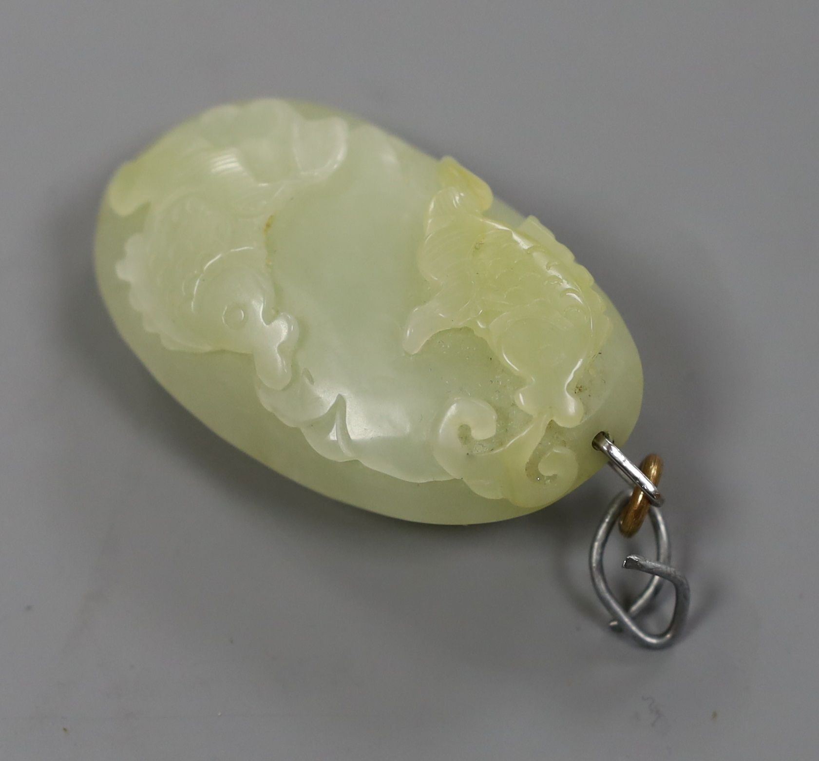 A Chinese jade pebble carving 5cm